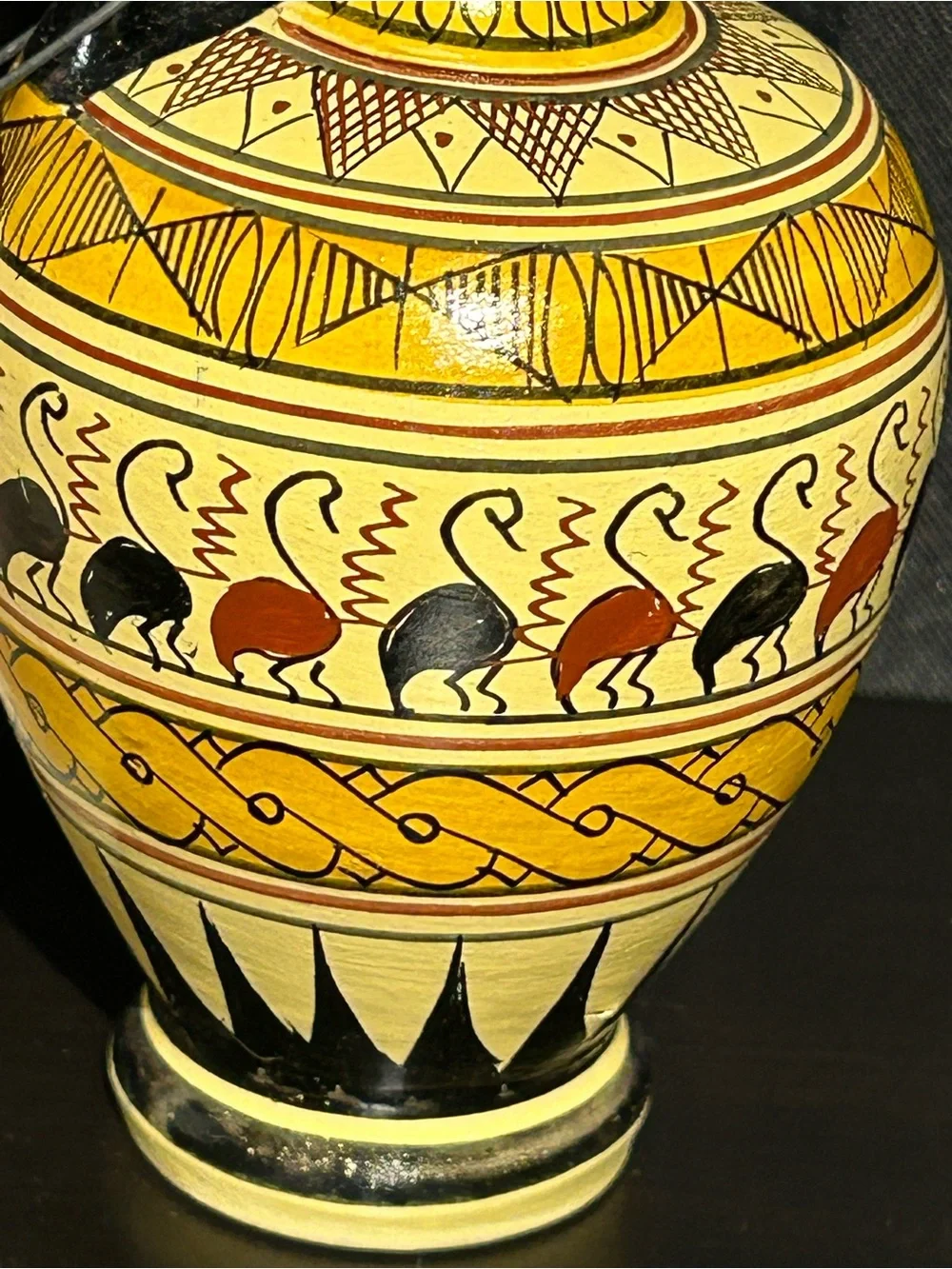 Greek Handmade Museum Inspired Handled Urn By Patsas Ceramics Geometric Design